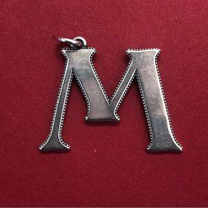 James Avery sterling silver initial M charm
